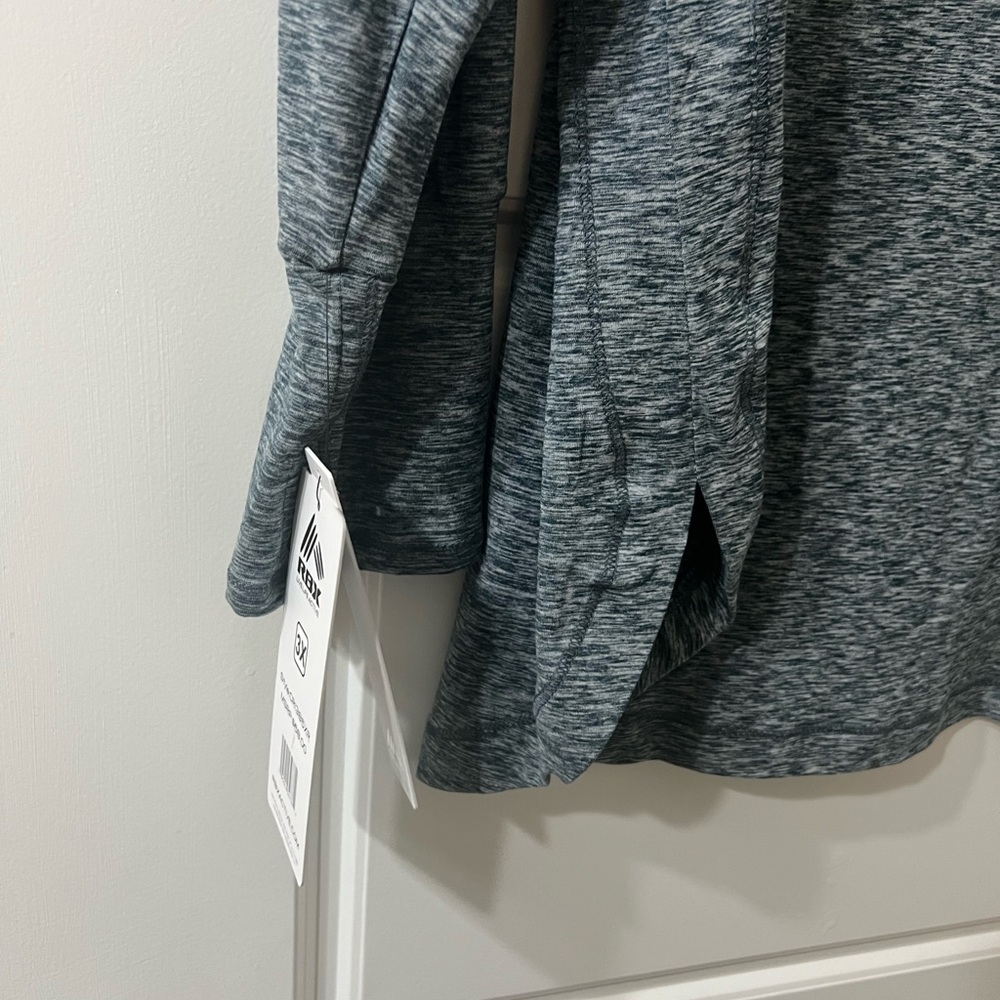 Heather Gray Cowl Neck Pullover Athletic Hoodie - Picture 8 of 8
